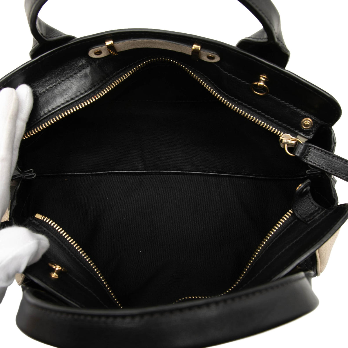 Chloe Small Bicolor Leather Alice Satchel
