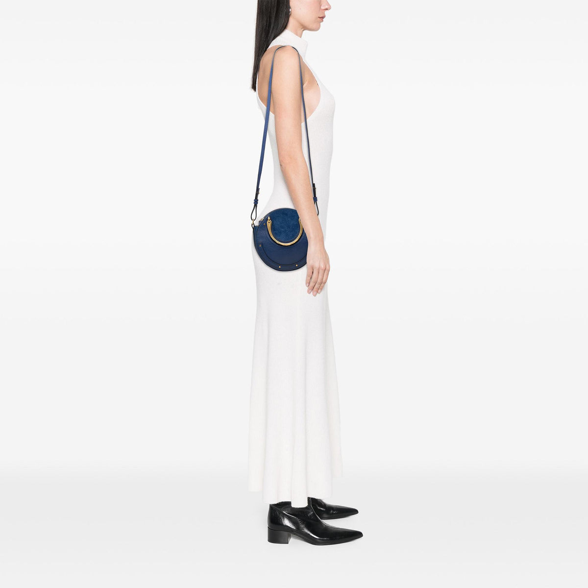 Chloe Small Calfskin and Suede Pixie Satchel