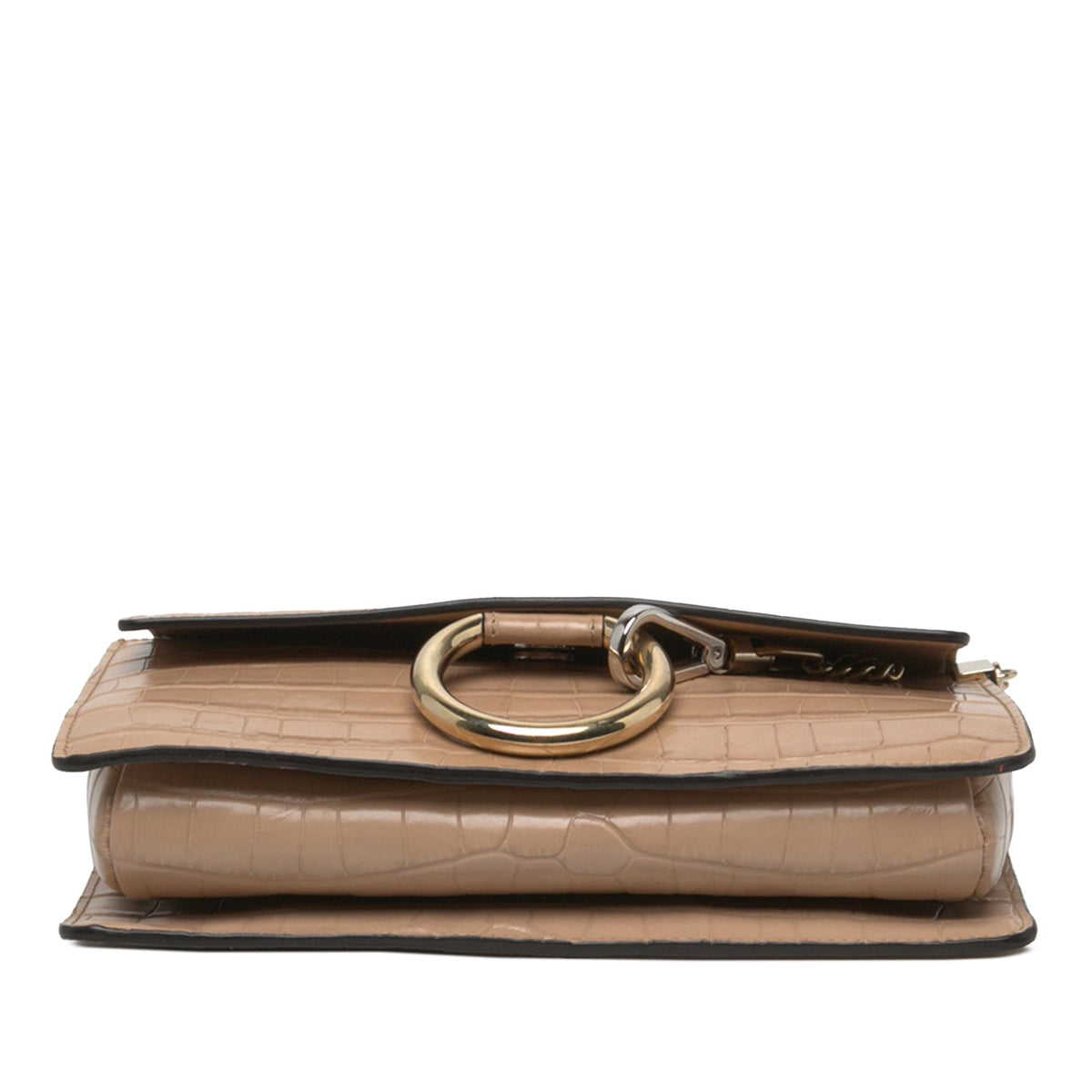 Chloe Small Croc Embossed Leather Faye Crossbody