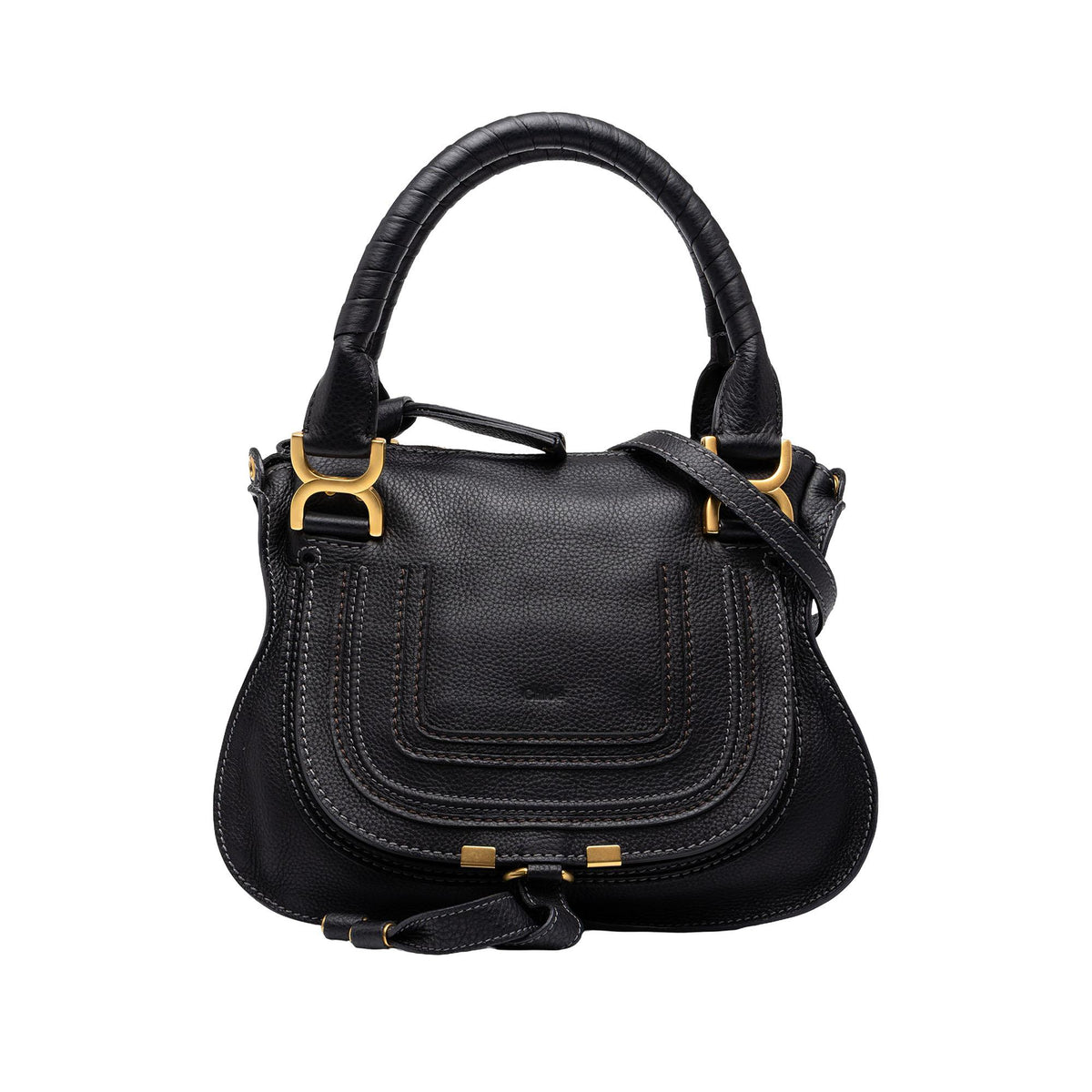 Chloe Small Grained Leather Marcie Satchel