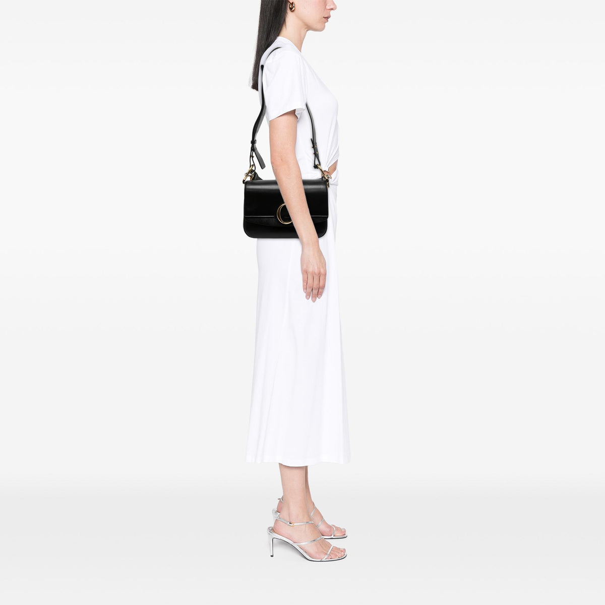 Chloe Small Leather C Double Carry Satchel