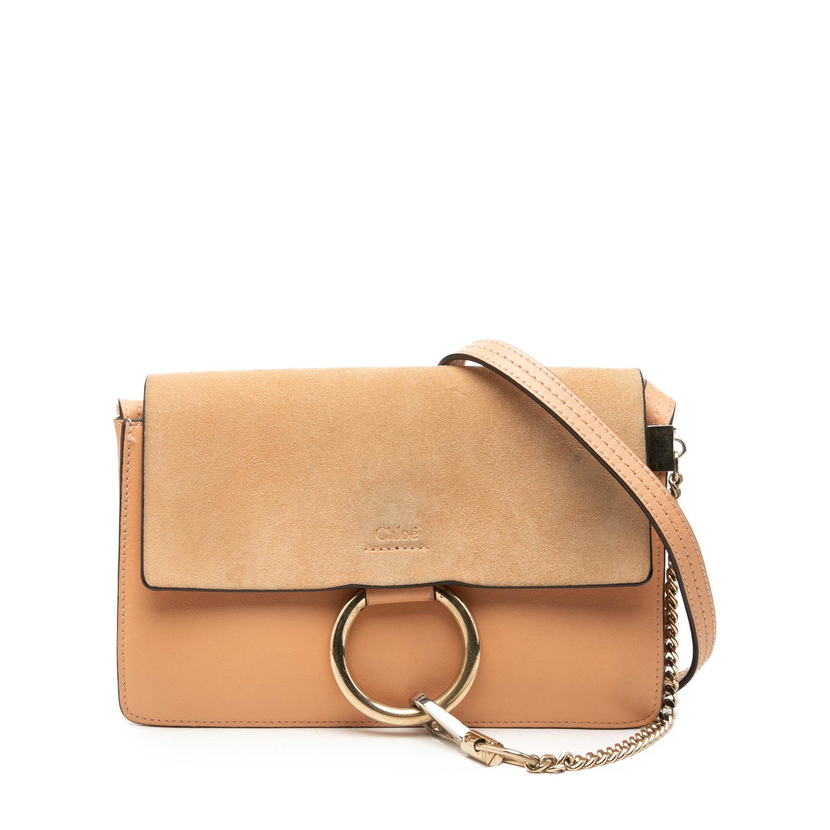 Chloe Small Suede and Calfskin Faye Crossbody