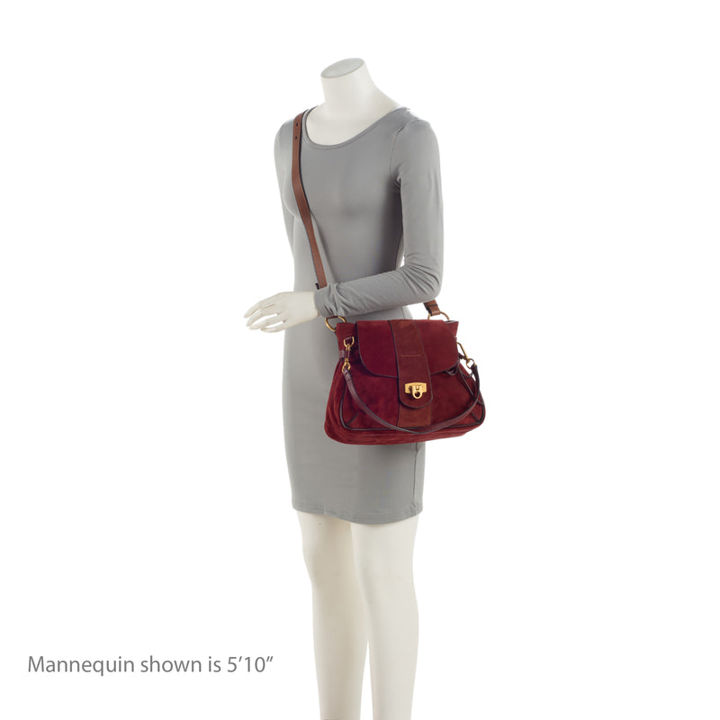 Chloe Suede Lexa Shoulder Bag SHF fbjTXb LuxeDH
