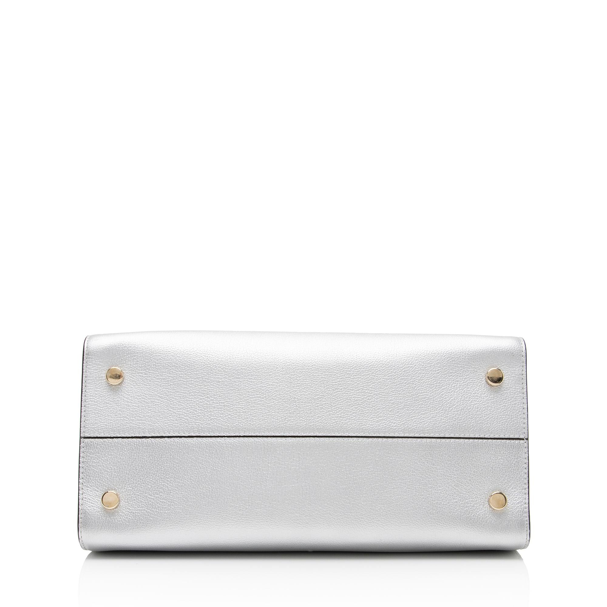 Dior Metallic Calfskin Diorever Medium Tote (SHF-BJ3NV5)