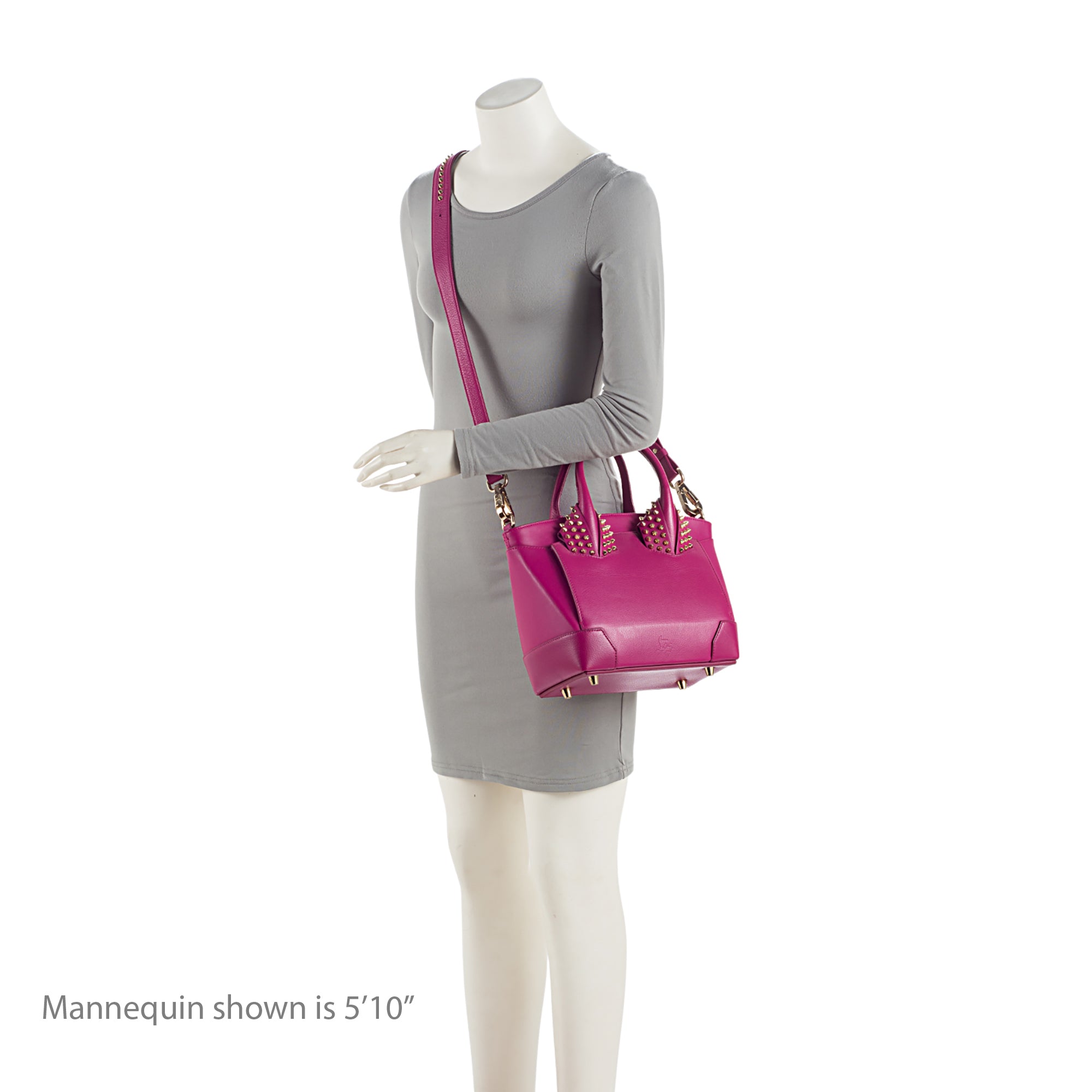 Christian Louboutin Leather Spiked Eloise Small Satchel