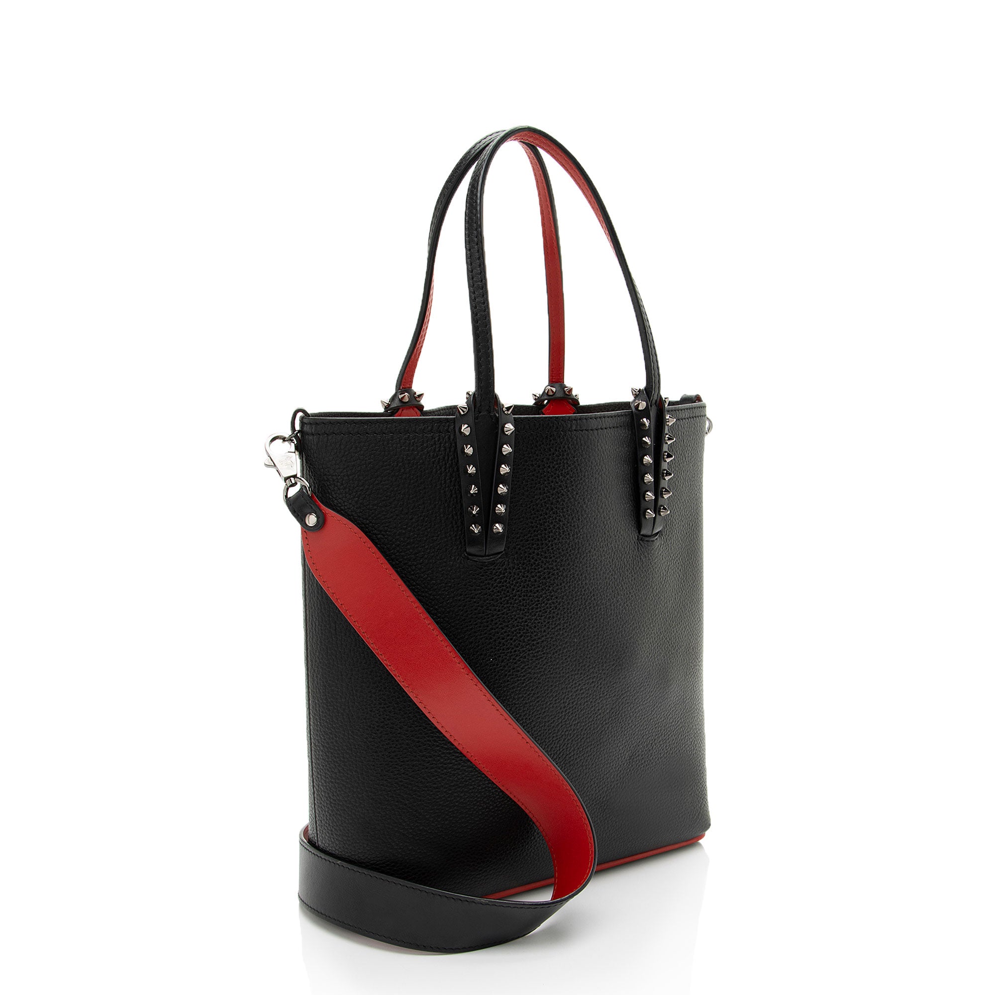 Christian Louboutin Calfskin Spikes Cabata N/S Tote