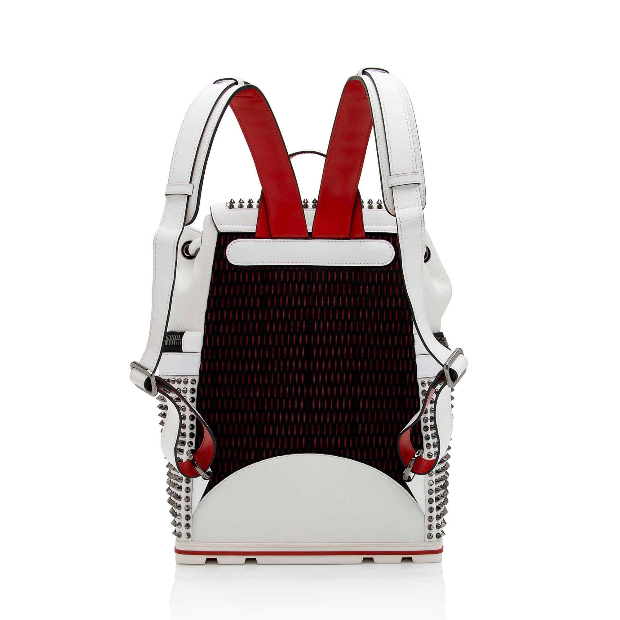 Christian Louboutin Calfskin Studded Explorafunk Backpack (SHF-u5Ygt1)