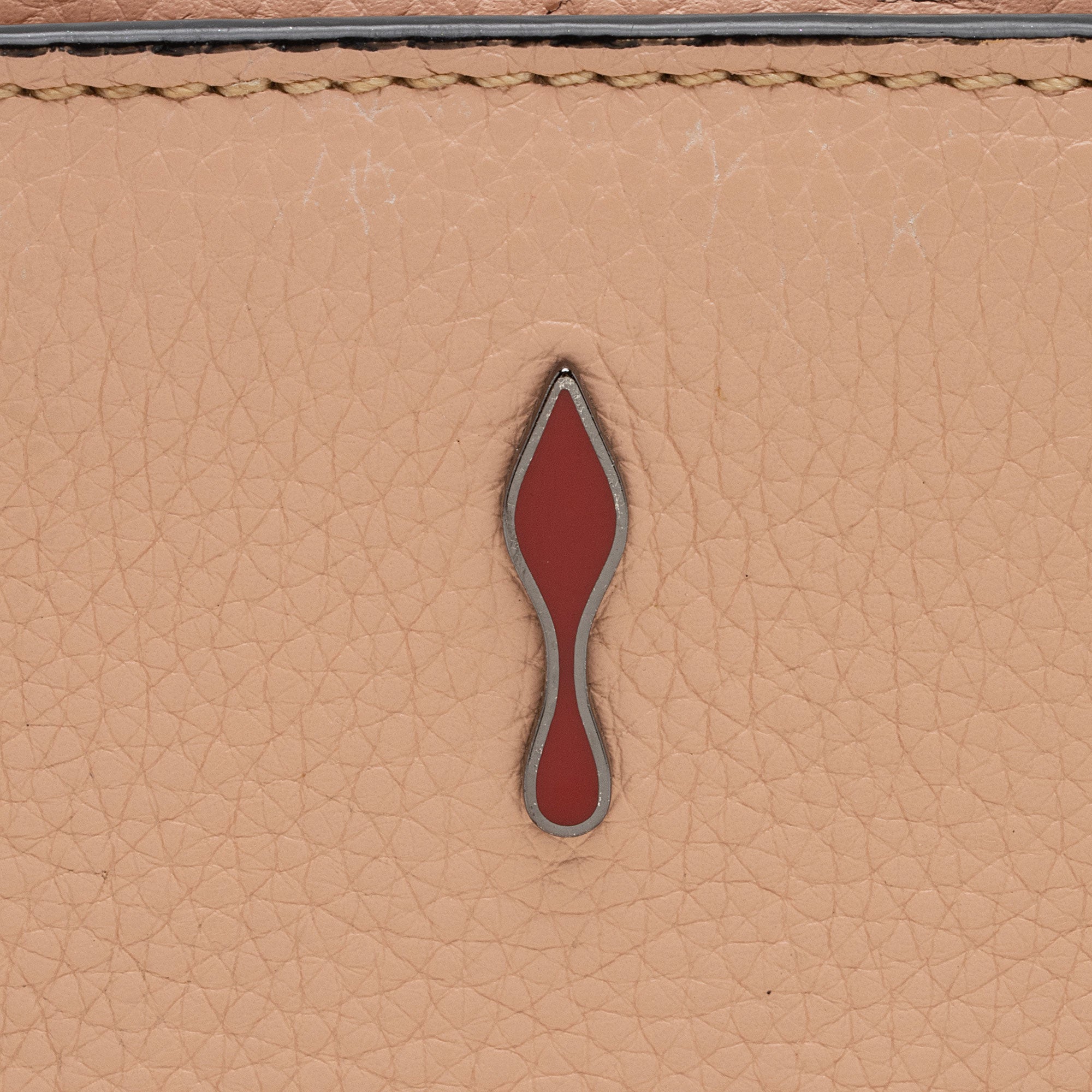 Christian Louboutin Calfskin Beaded Triloubi Small Chain Shoulder Bag (SHF-03PvPo)