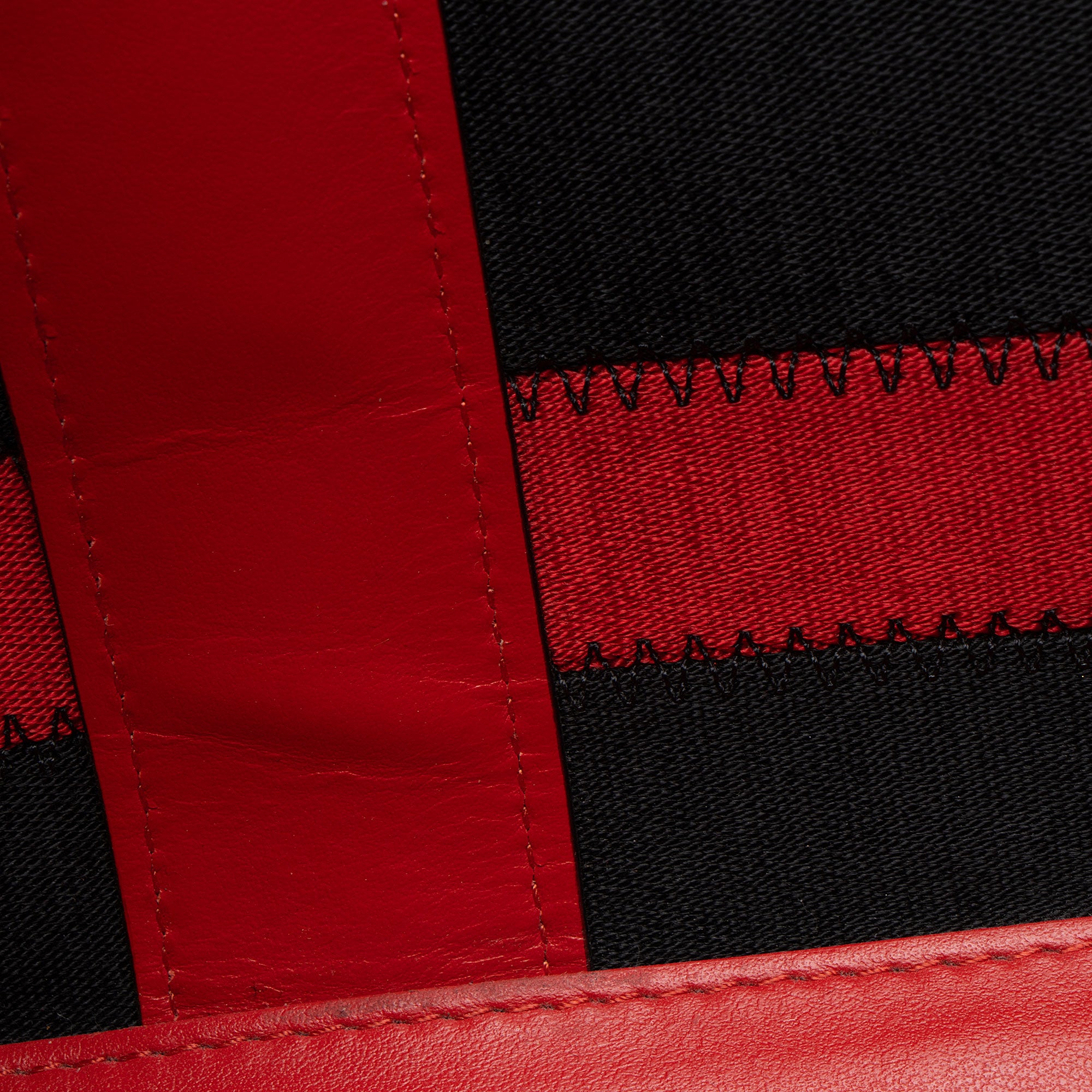 Christian Louboutin Canvas Striped Spiked Cabata Tote
