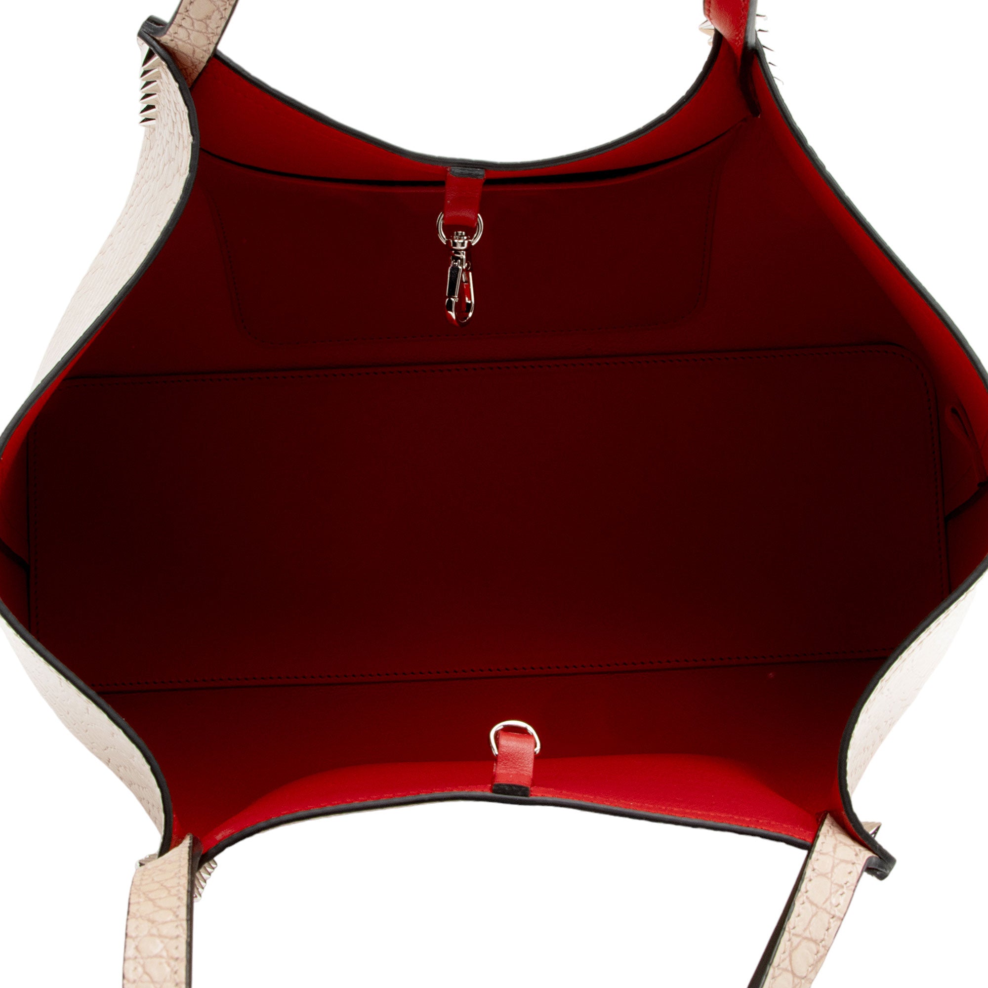 Christian Louboutin Croc Embossed Leather Cabarock Small Tote (SHF-agxwVX)