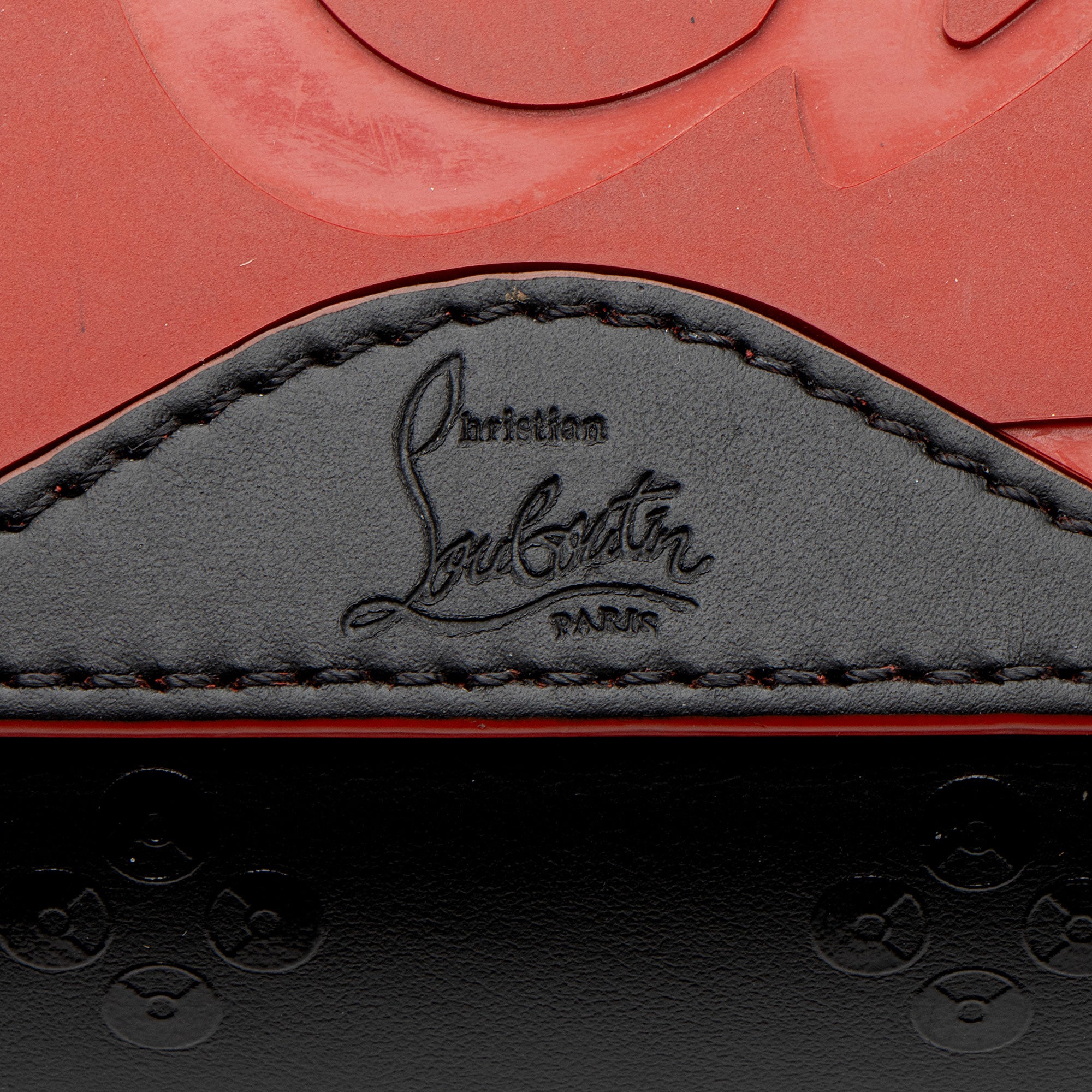 Christian Louboutin Embossed Leather Loubinthesky Cabata Small Tote (SHF-h4QQsx)