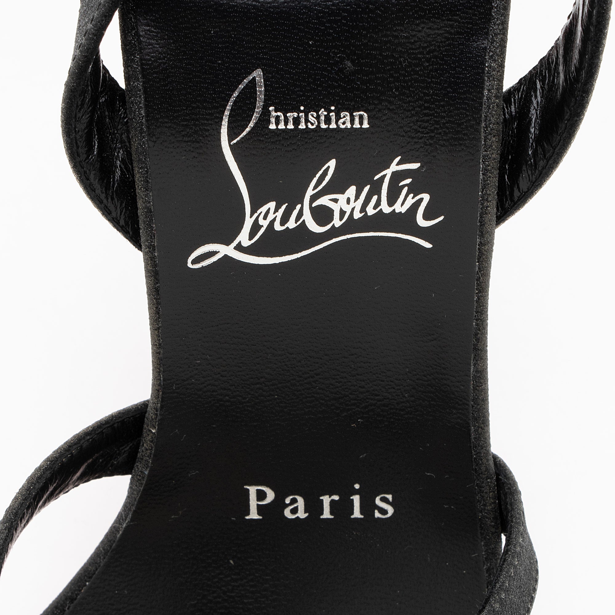 Christian Louboutin Glitter Emilie Sandals - Size 7 / 37