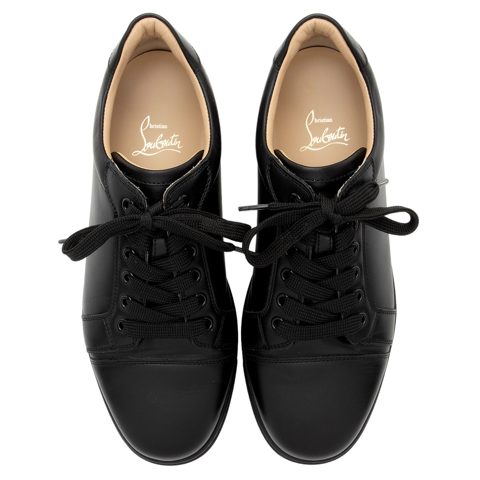 Christian Louboutin Leather Louis Junior Sneakers Size 9.5 39.5 S LuxeDH