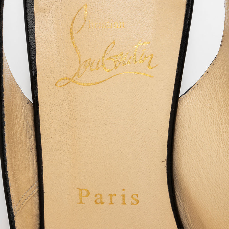 Christian Louboutin Leather No Prive Slingback Pumps - Size 9.5 / 39.5 (SHF-7GO6ts)