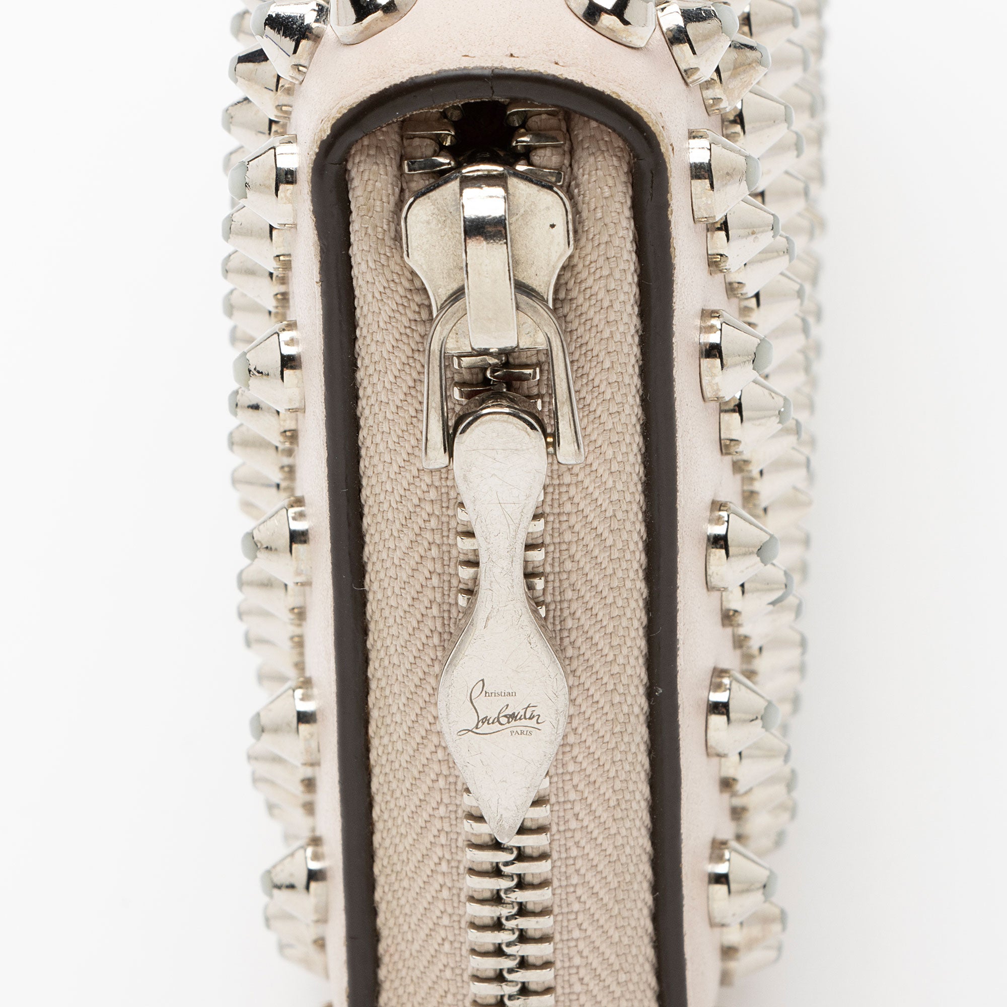 Christian Louboutin Leather Spiked Panettone Wallet