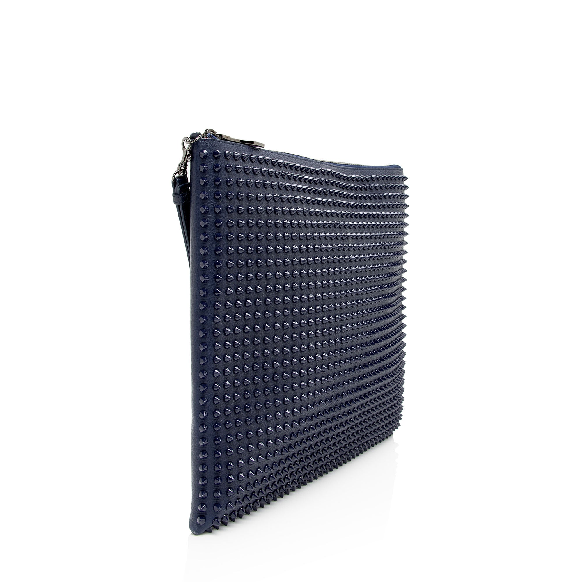 Christian Louboutin Leather Peter Spiked Clutch (SHF-MZw5Cf)