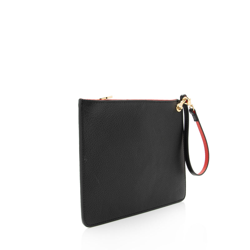 Christian Louboutin Leather Pochette (SHF-OuS1BI)