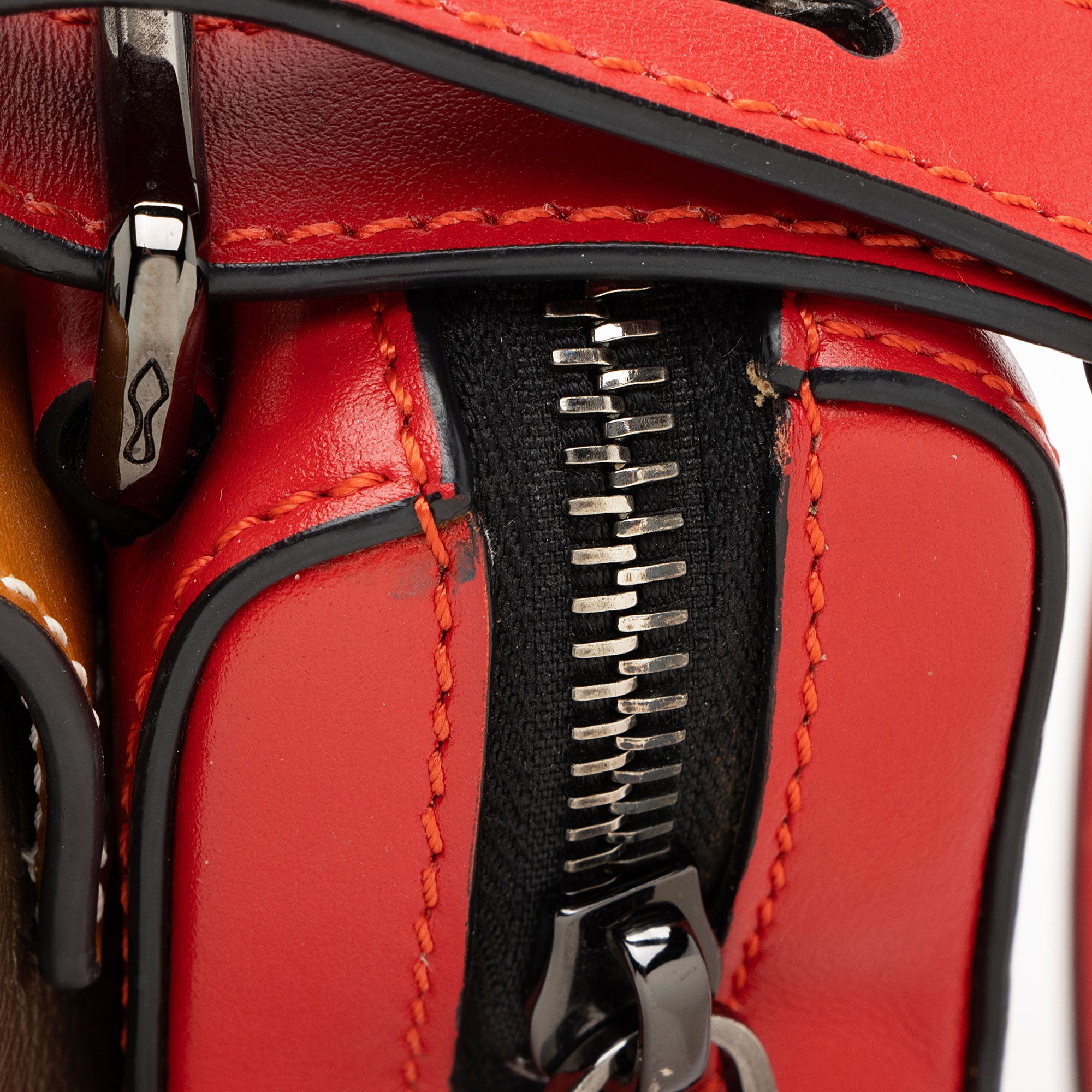 Christian Louboutin Leather Spiked Benech Reporter Bag