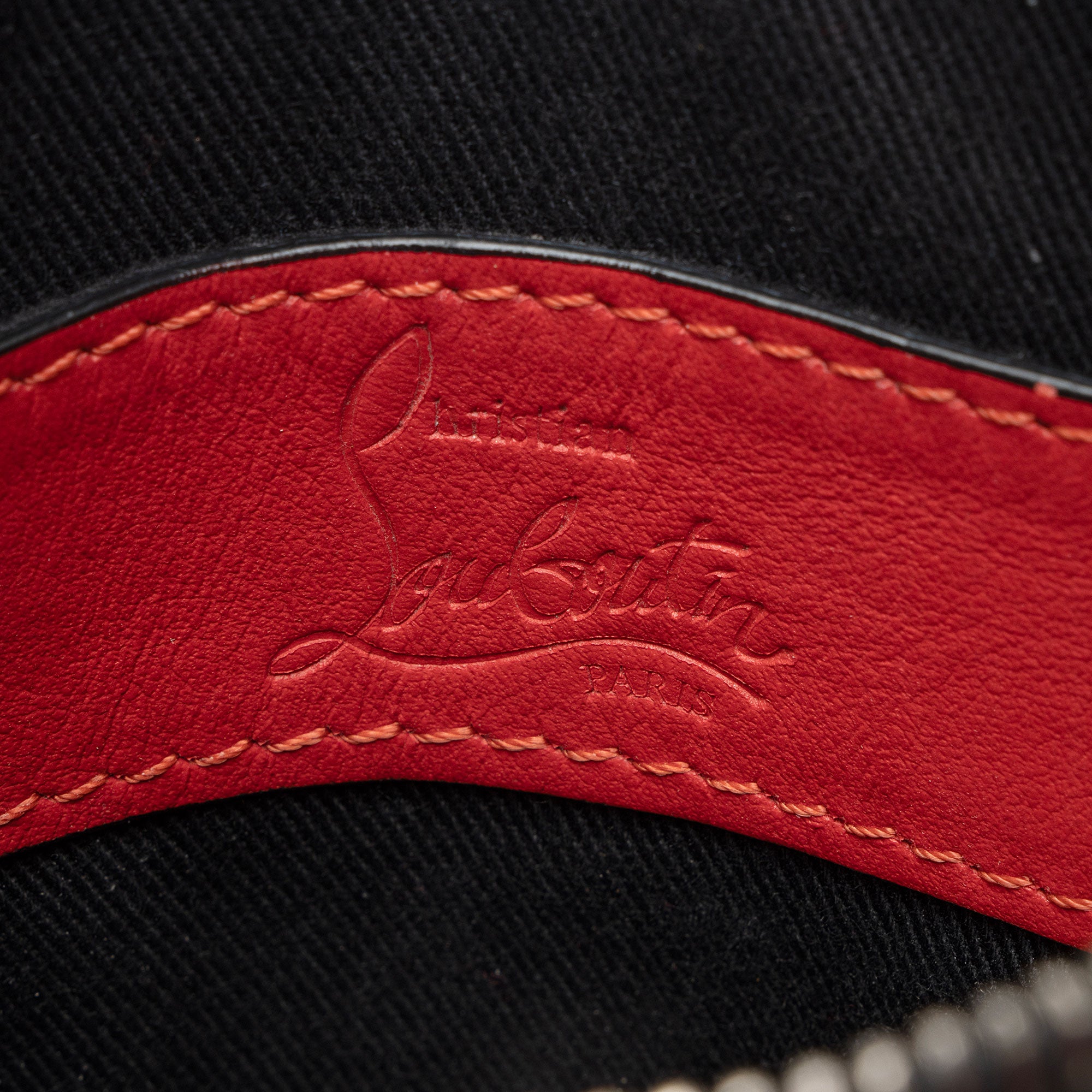 Christian Louboutin Leather Spiked Benech Reporter Bag