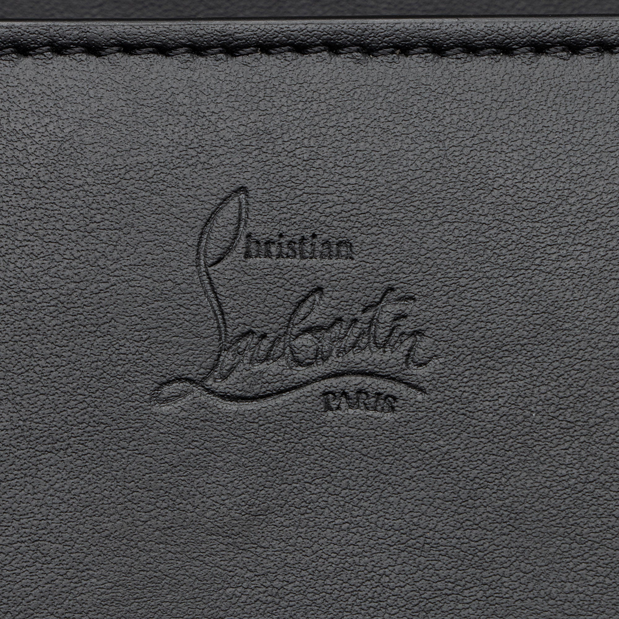 Christian Louboutin Leather Spiked Empire Paloma Wallet on Chain