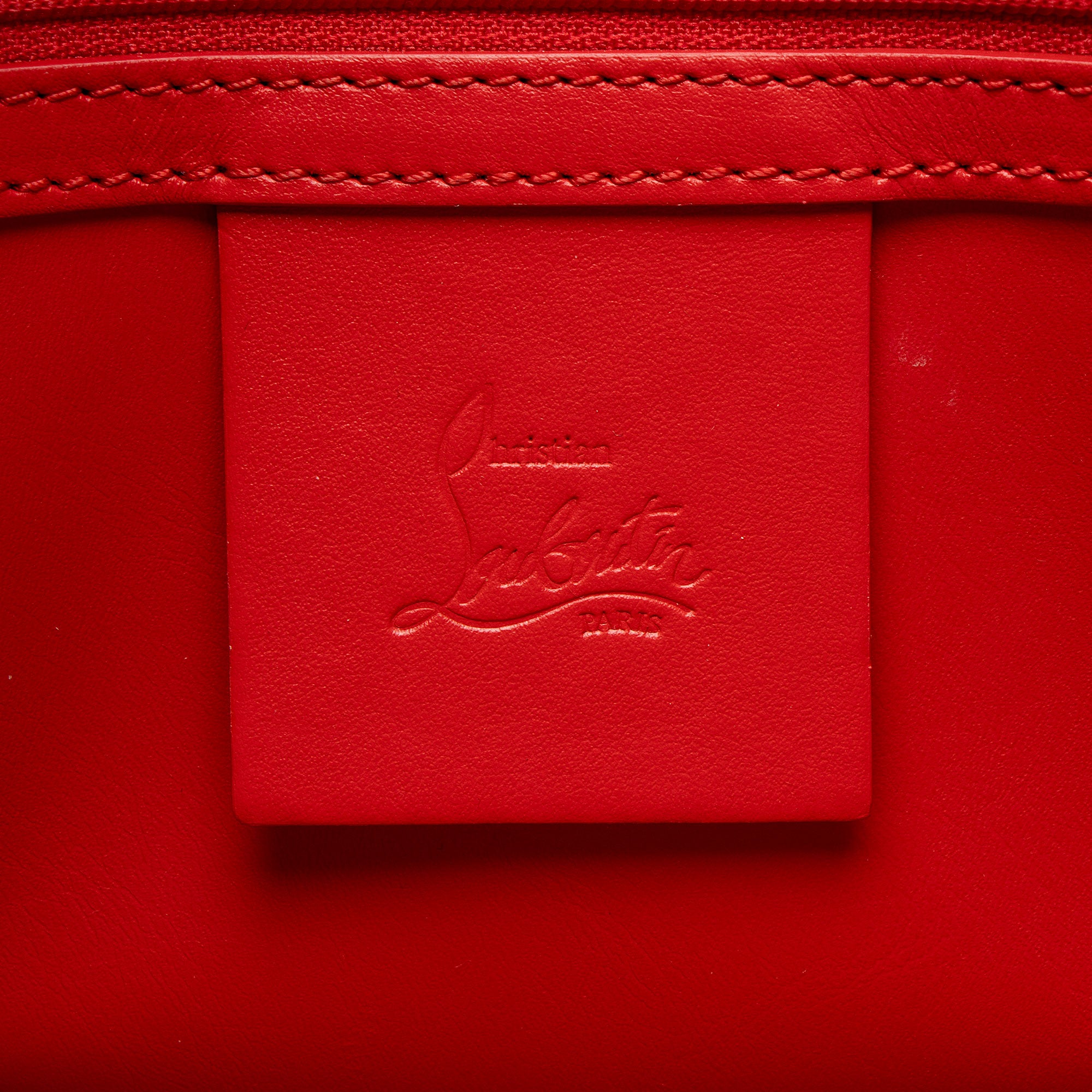 Christian Louboutin Leather Spiked Loubinthesky Paloma Medium Tote