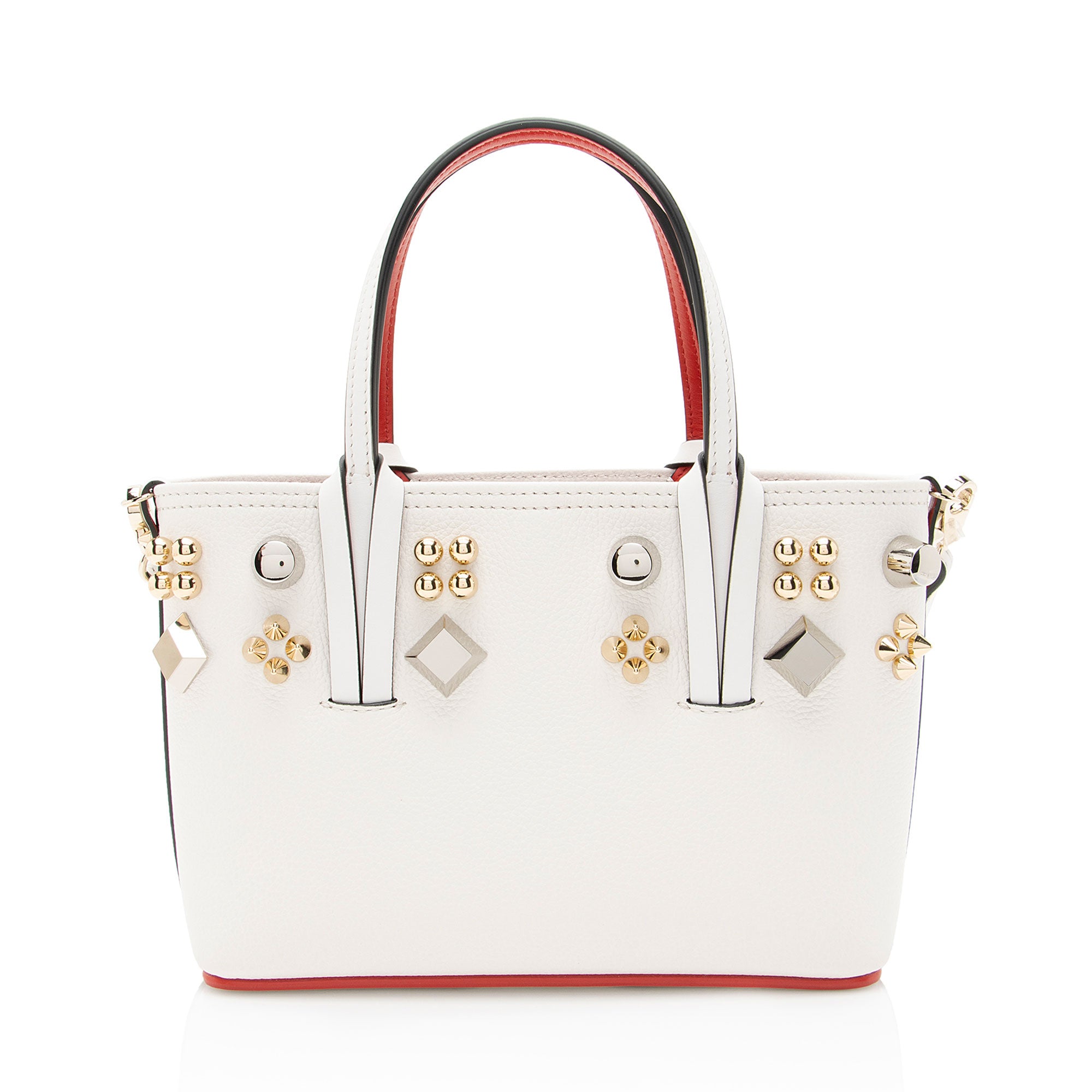 Christian Louboutin Leather Spiked Empire Cabata Mini Tote (SHF-NfPK9r)