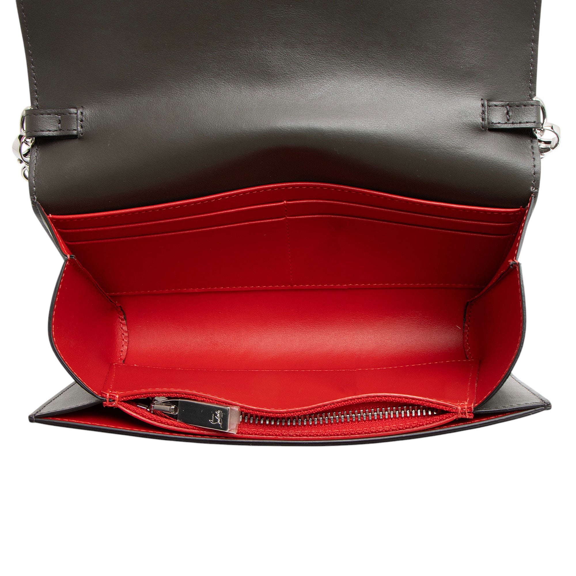 Christian Louboutin Leather Spiked Paloma Wallet on Chain (SHF-79W5TK)