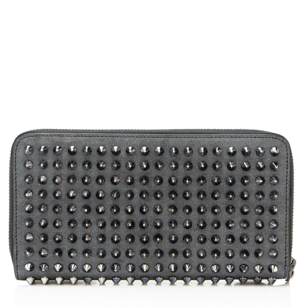 Christian Louboutin Metallic Leather Spiked Panettone Wallet