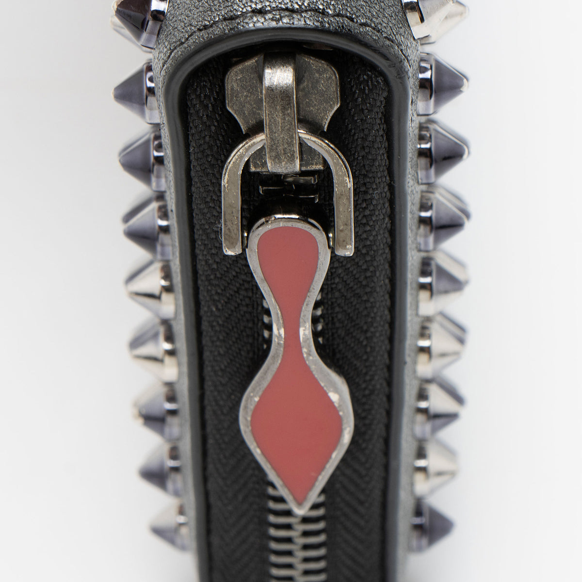 Christian Louboutin Metallic Leather Spiked Panettone Wallet