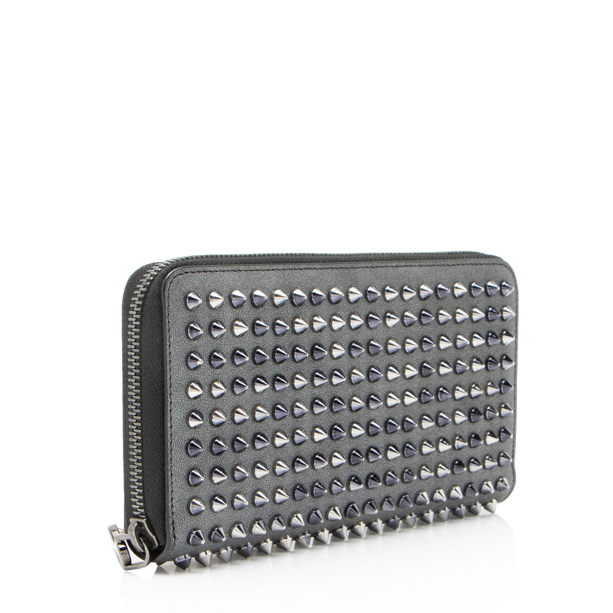 Christian Louboutin Metallic Leather Spiked Panettone Wallet