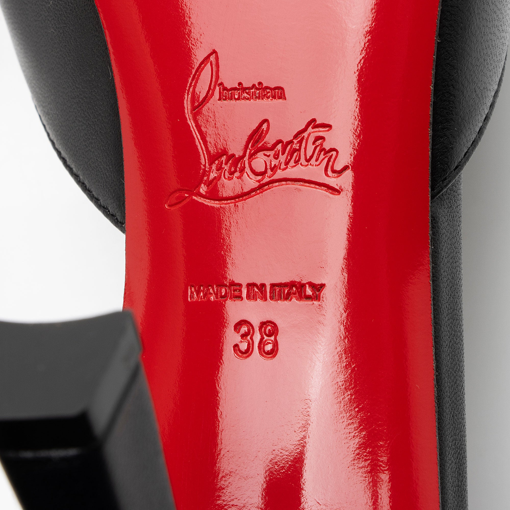 Christian Louboutin Nappa Leather Condora Mules - Size 8 / 38