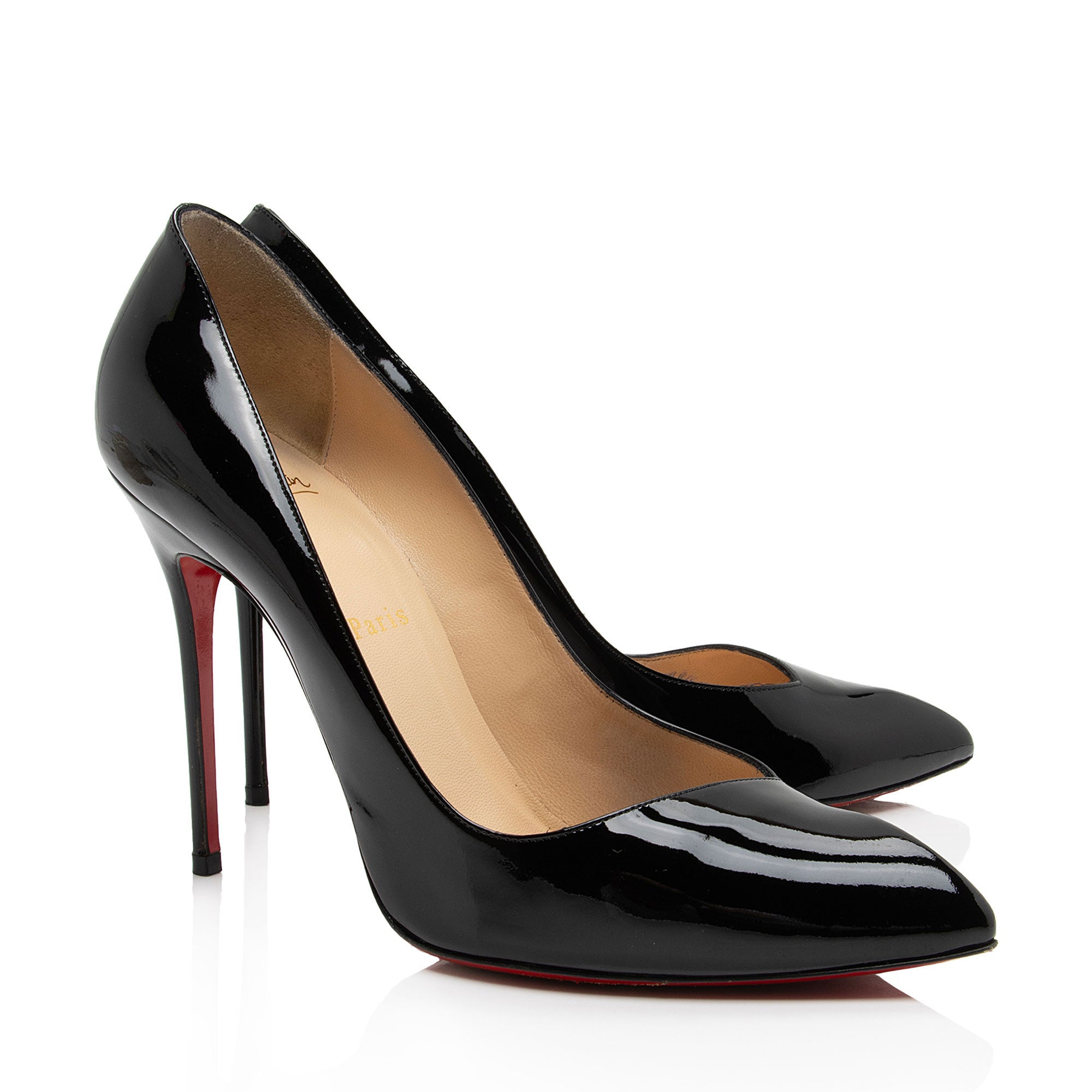 Christian Louboutin Patent Leather Pigalle Follies 100 Pumps - Size 10.5 / 40.5 (SHF-jPrVCQ)