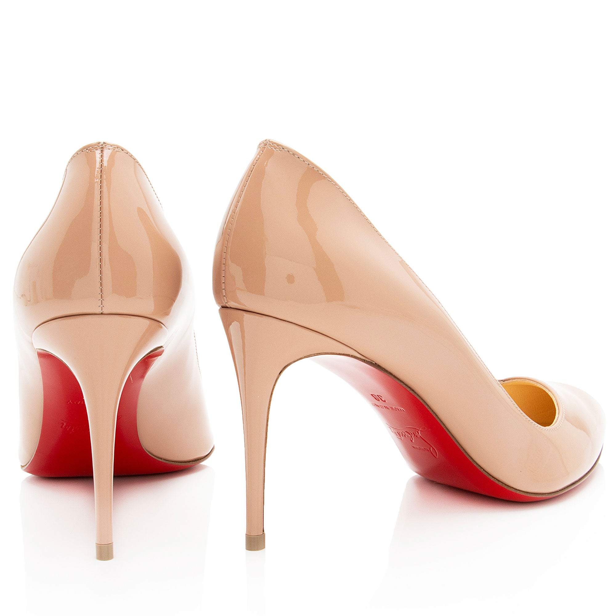 Christian Louboutin Patent Leather Corneille Pumps - Size 8 / 38