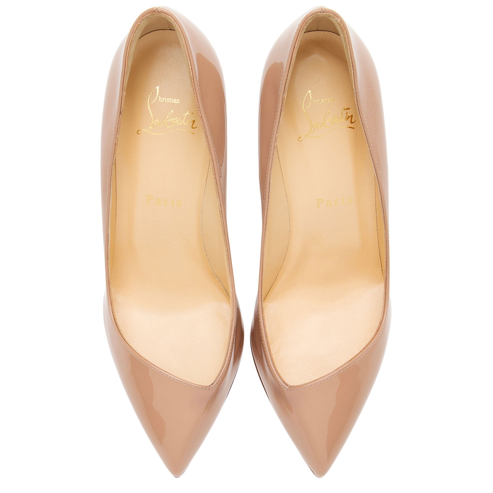 Christian Louboutin Patent Leather Corneille Pumps - Size 8 / 38