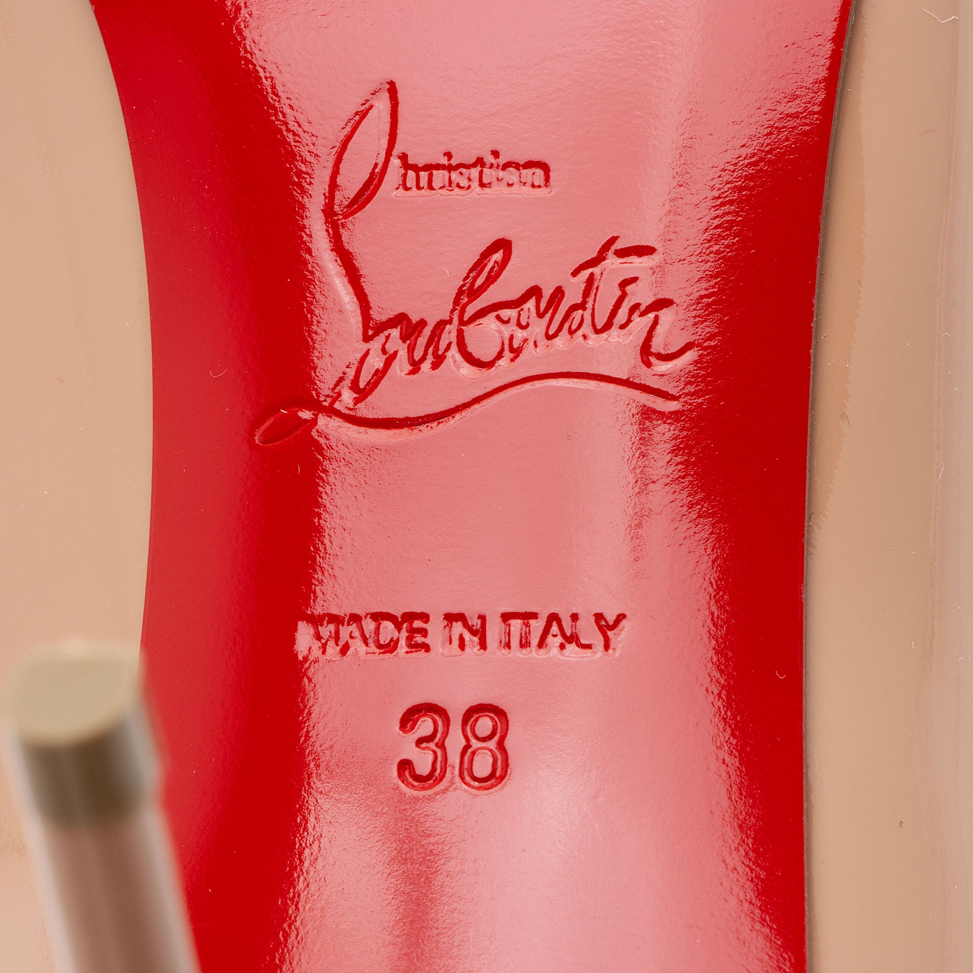 Christian Louboutin Patent Leather Corneille Pumps - Size 8 / 38