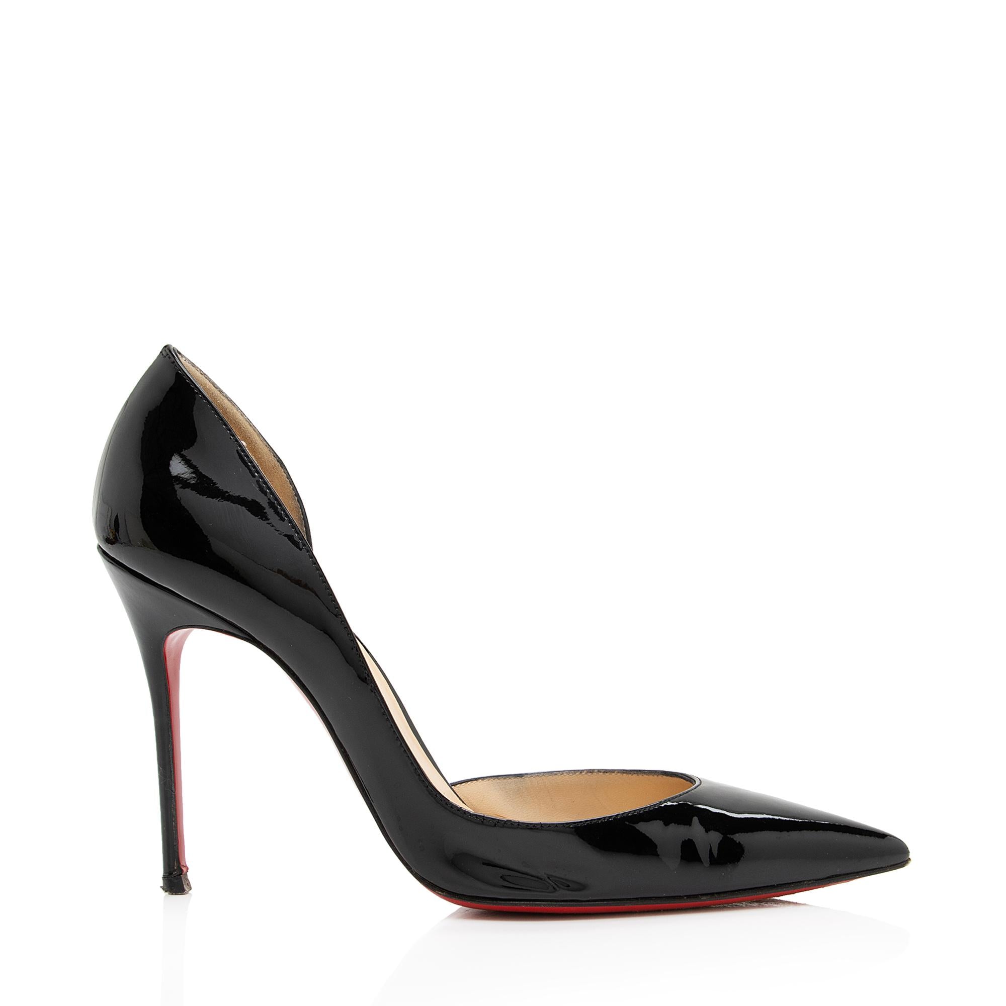 Christian Louboutin Patent Leather Iriza Half D'orsay Pumps - Size 6.5 / 36.5 (SHF-w4QljP)