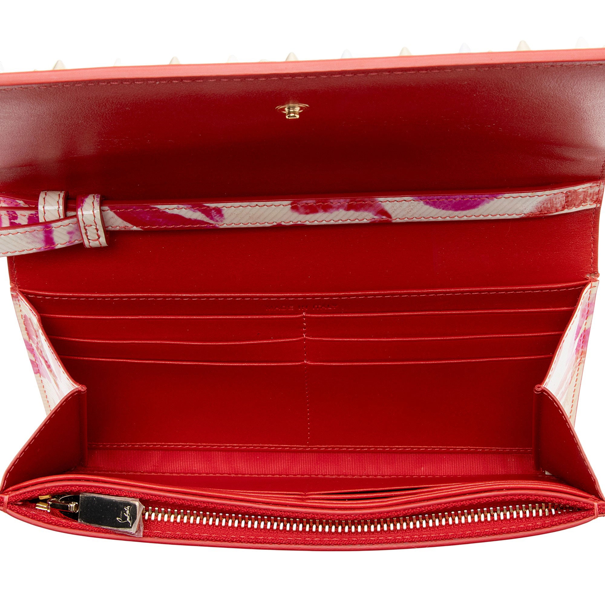 Christian Louboutin Patent Leather Lip Print Wallet on Strap