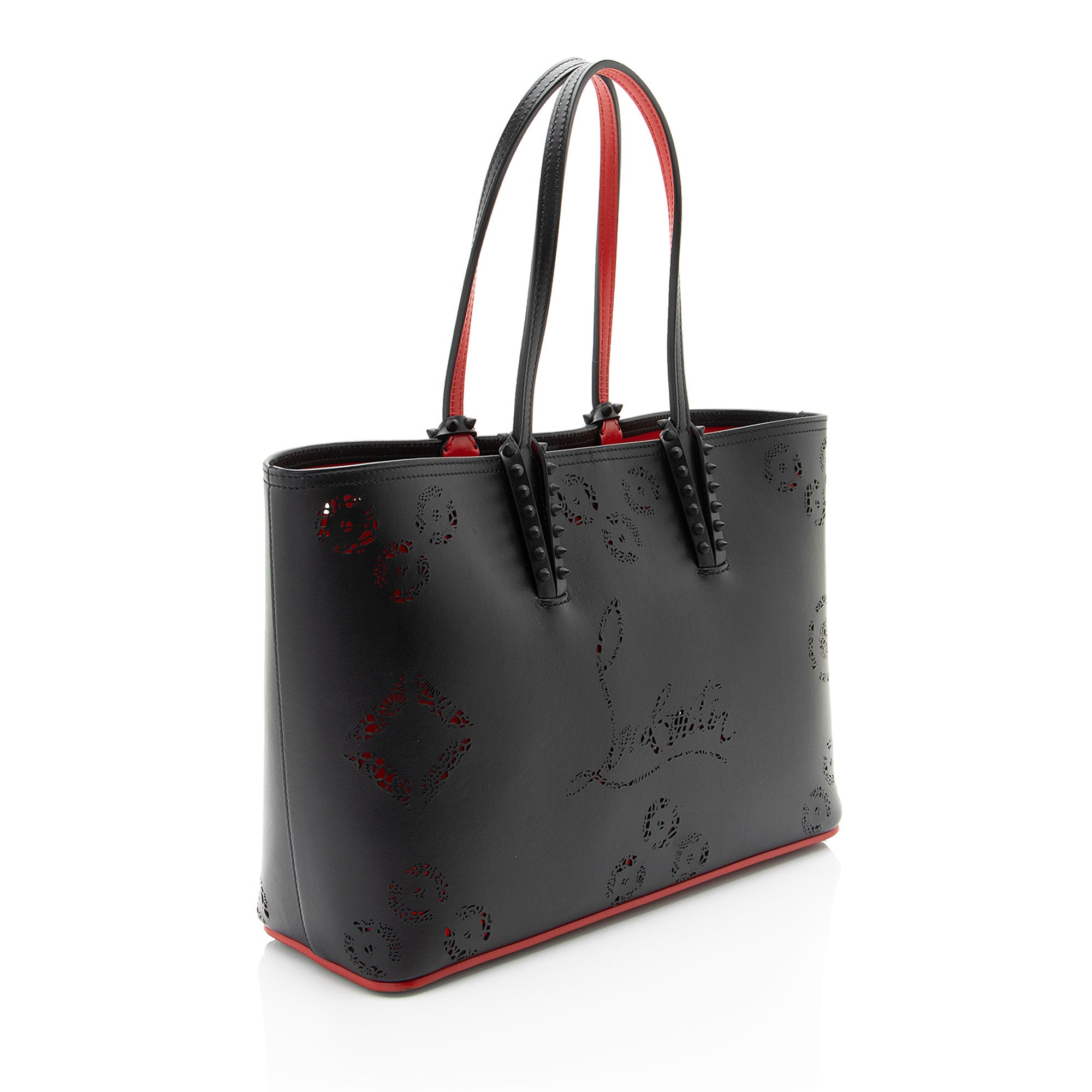 Christian Louboutin Perforated Leather Loubinthesky Cabata Small Tote