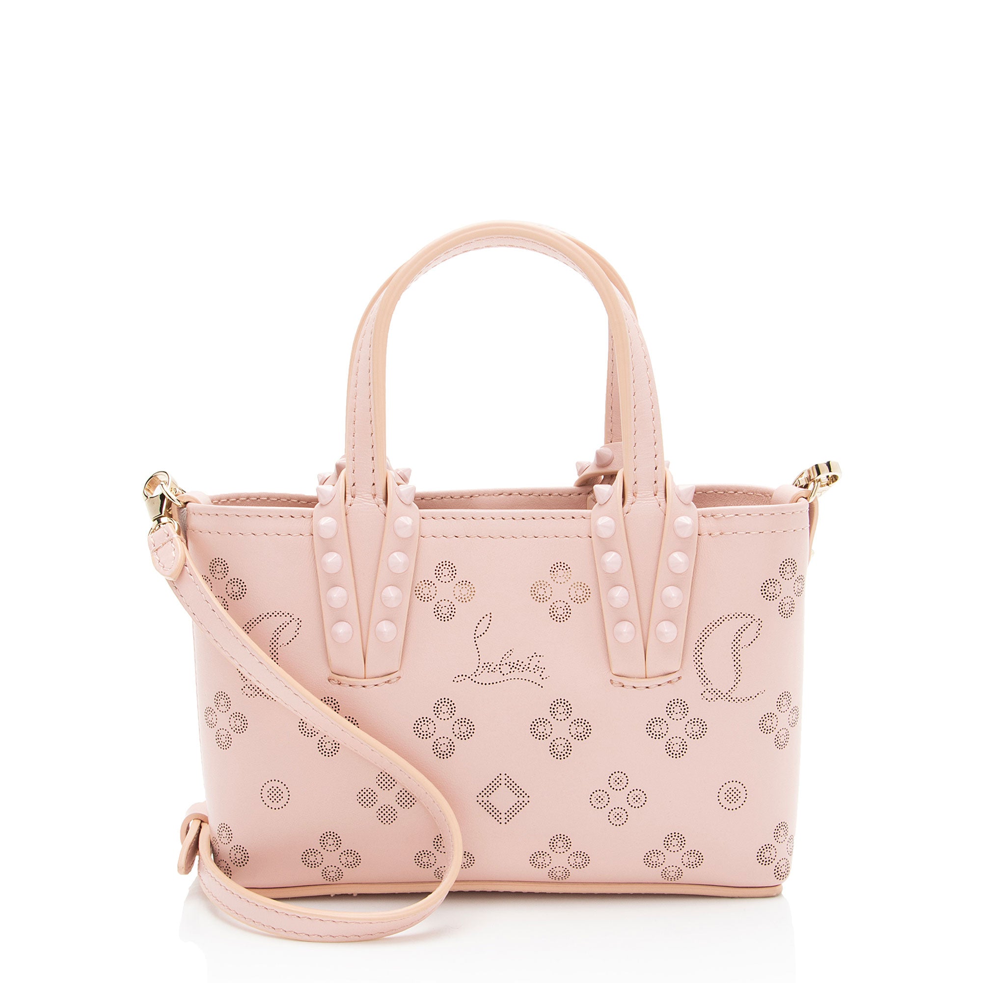 Christian Louboutin Perforated Leather Loubinthesky Cabata Nano Tote