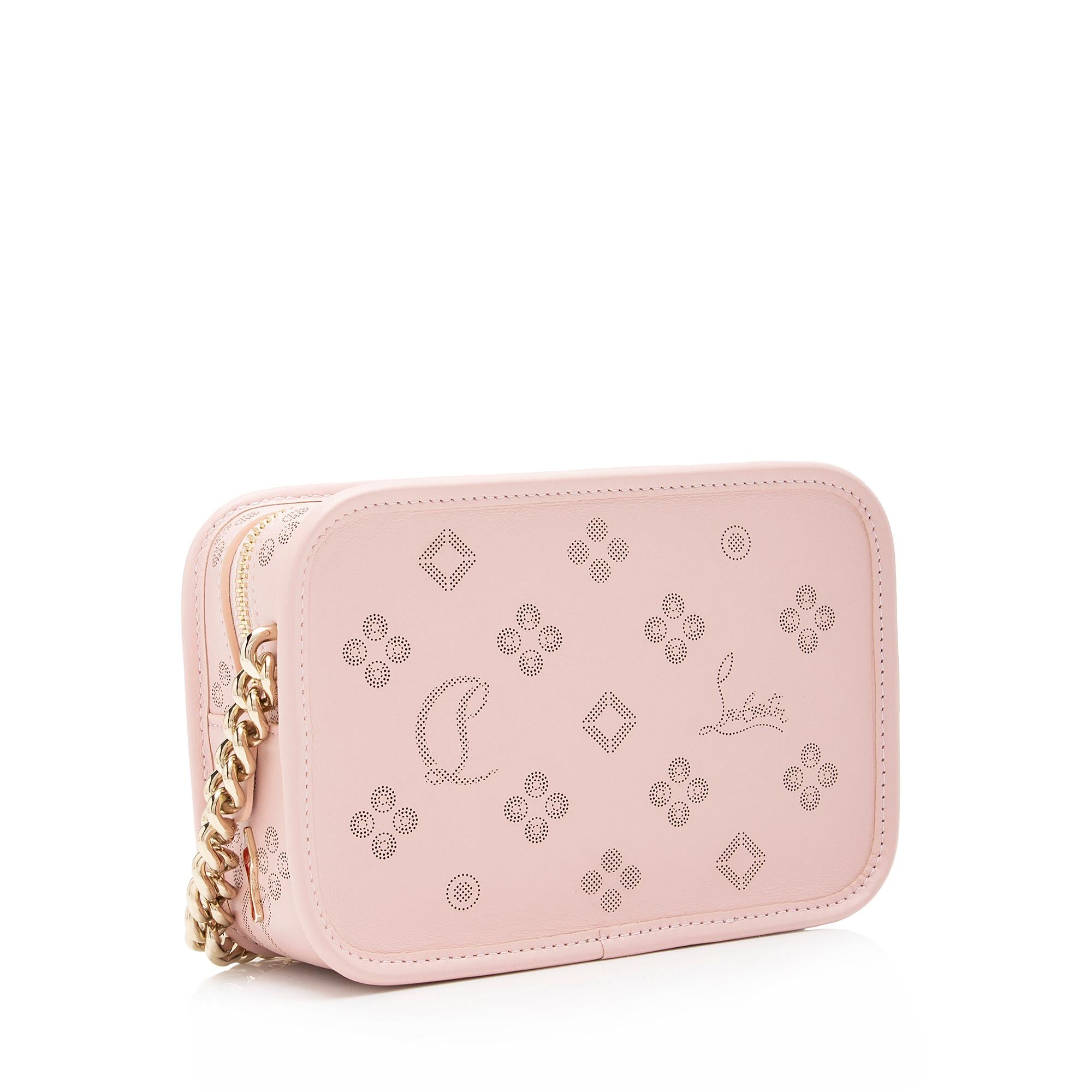 Christian Louboutin Perforated Leather Loubinthesky Small Camera Bag (SHF-G8JcIh)