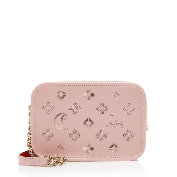 Christian Louboutin Perforated Leather Loubinthesky Small Camera Bag (SHF-6vNML6)