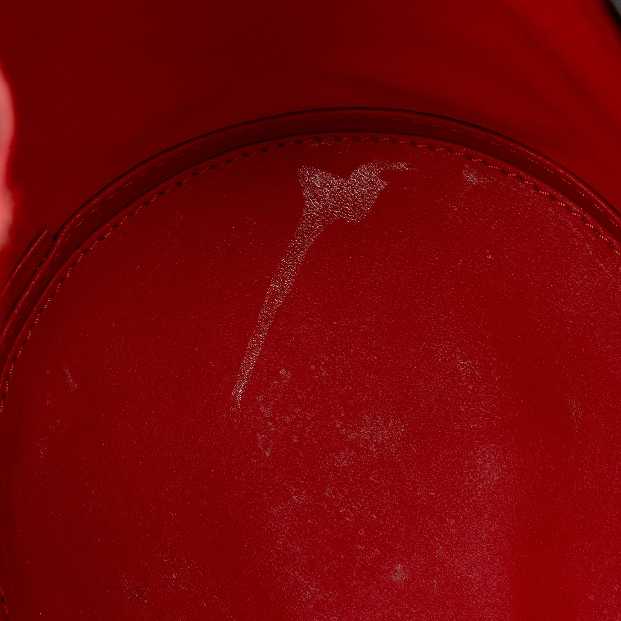 Christian Louboutin Leather Spiked Marie Jane Bucket Bag