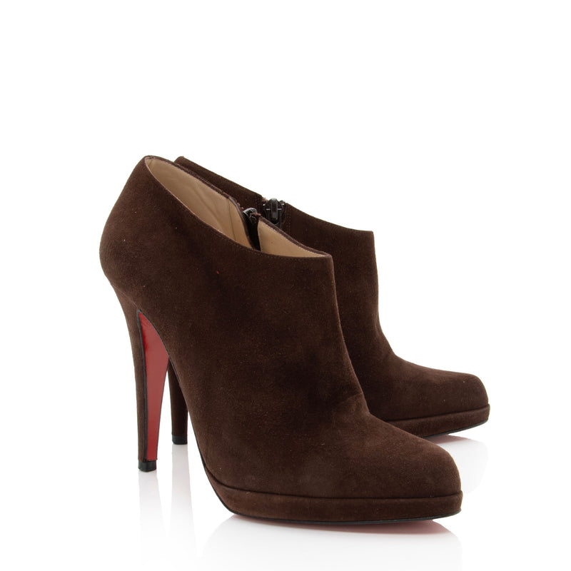 Christian Louboutin Suede Ankle Boots - Size 7 / 37 (SHF-KYurhZ)