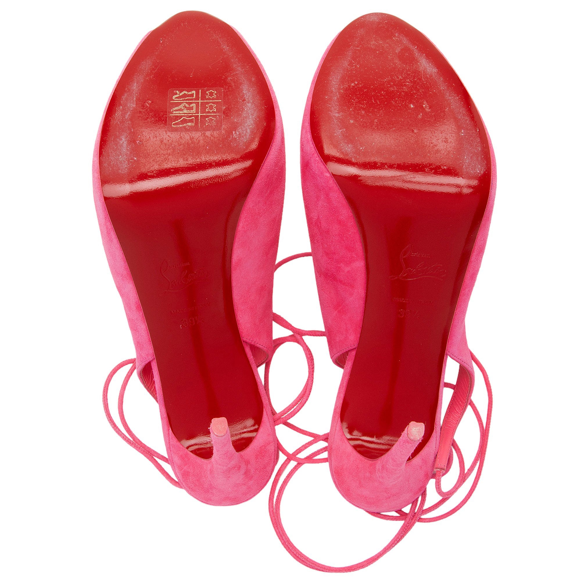 Christian Louboutin Suede Lace Up NVP Pumps - Size 9.5 / 39.5 (SHF-kRZEmj)