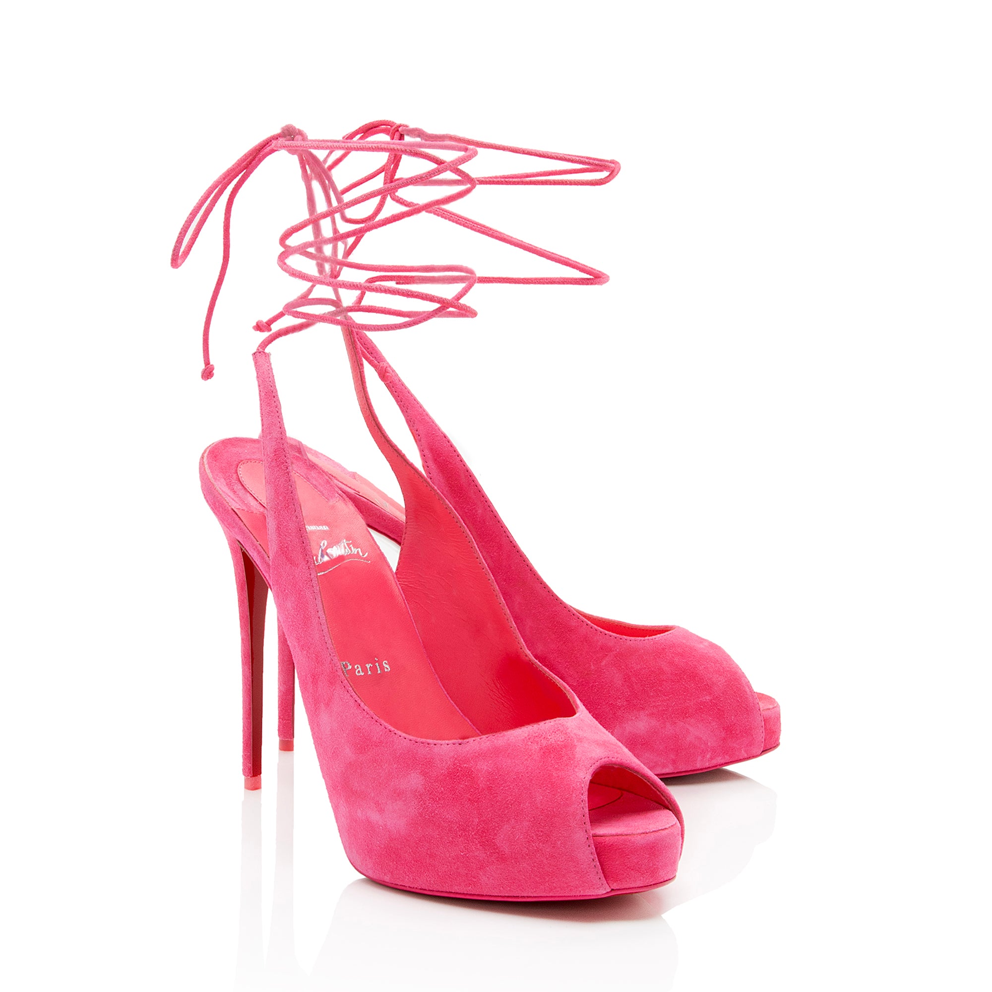 Christian Louboutin Suede Lace Up NVP Pumps - Size 9.5 / 39.5 (SHF-kRZEmj)