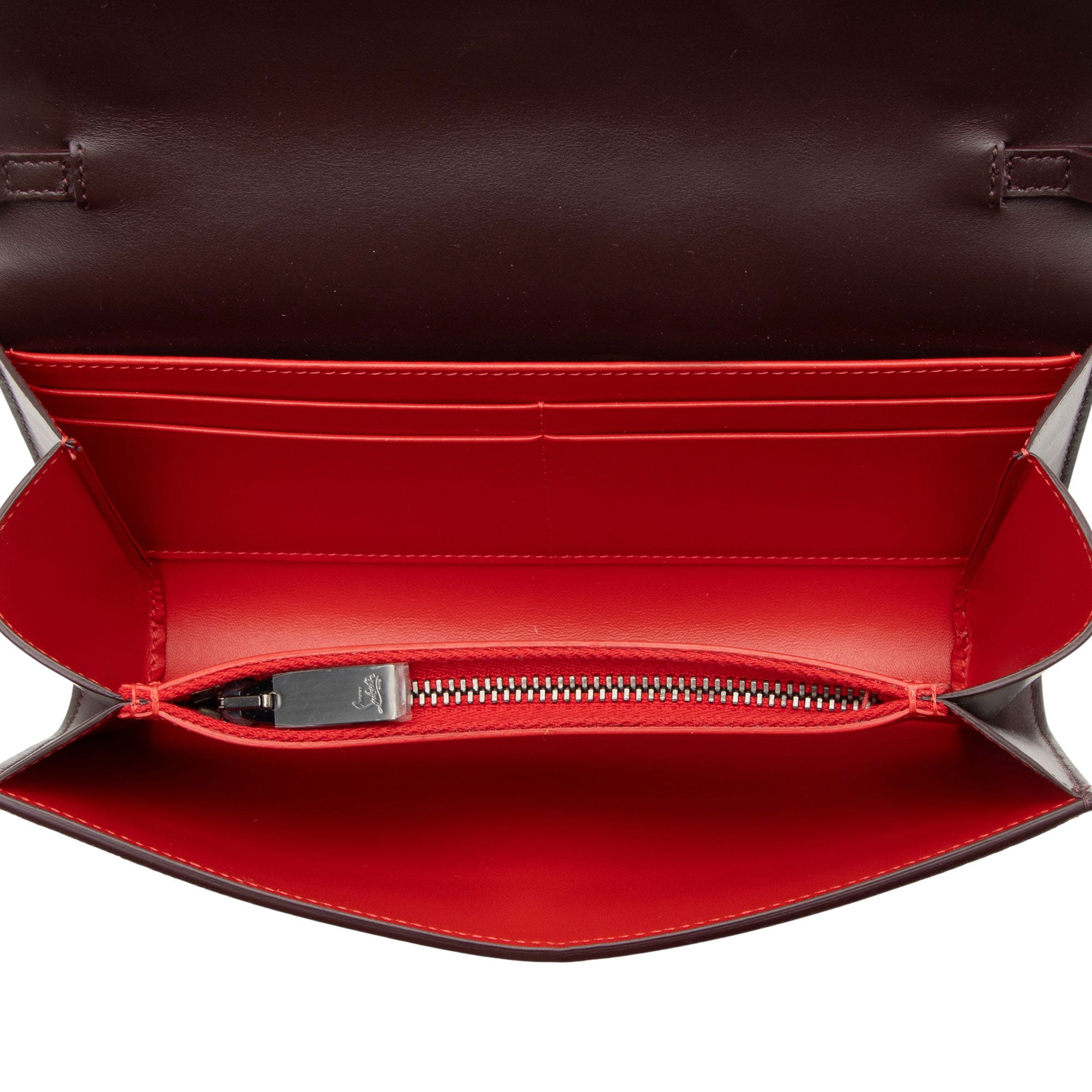 Christian Louboutin Suede Loubinthesky Paloma Wallet on Chain