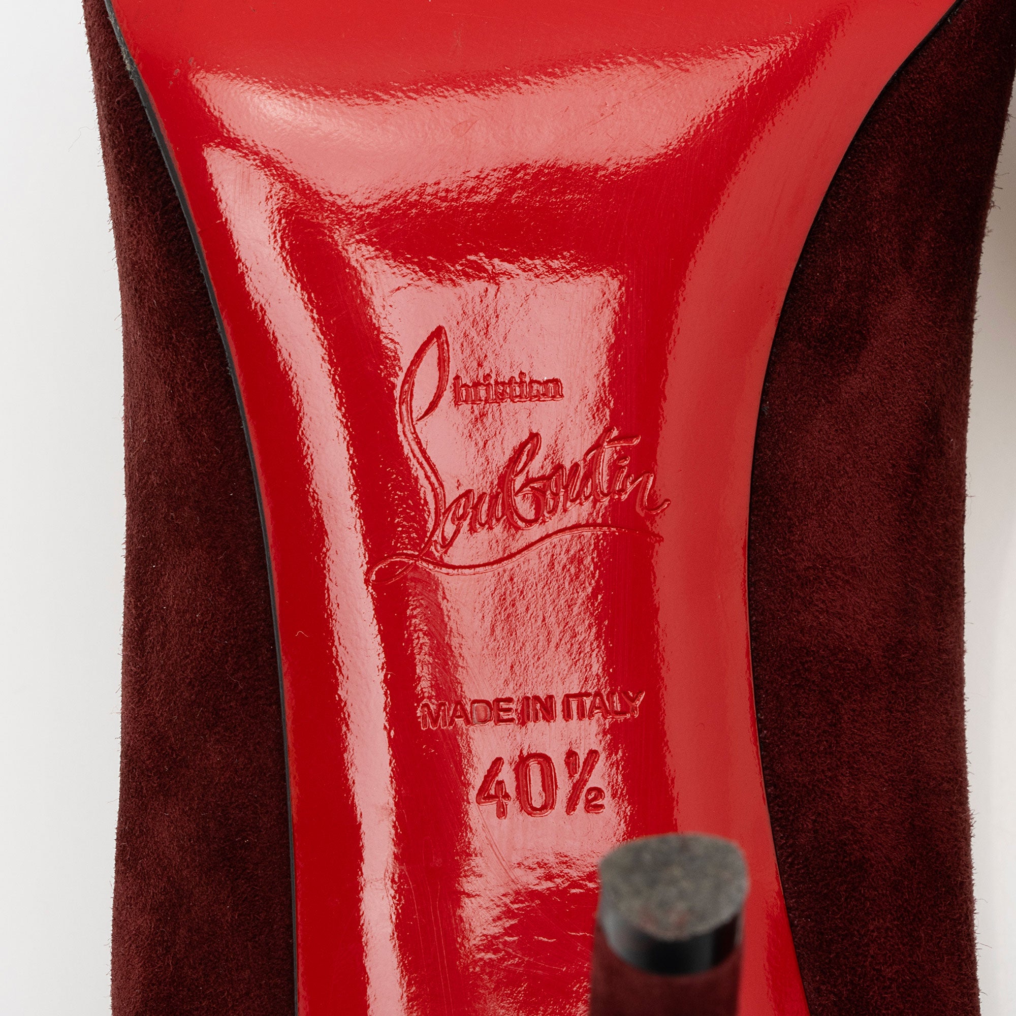 Christian Louboutin Suede Pigalle Follies 85 Pumps - Size 10.5 / 40.5 (SHF-DvQgEP)