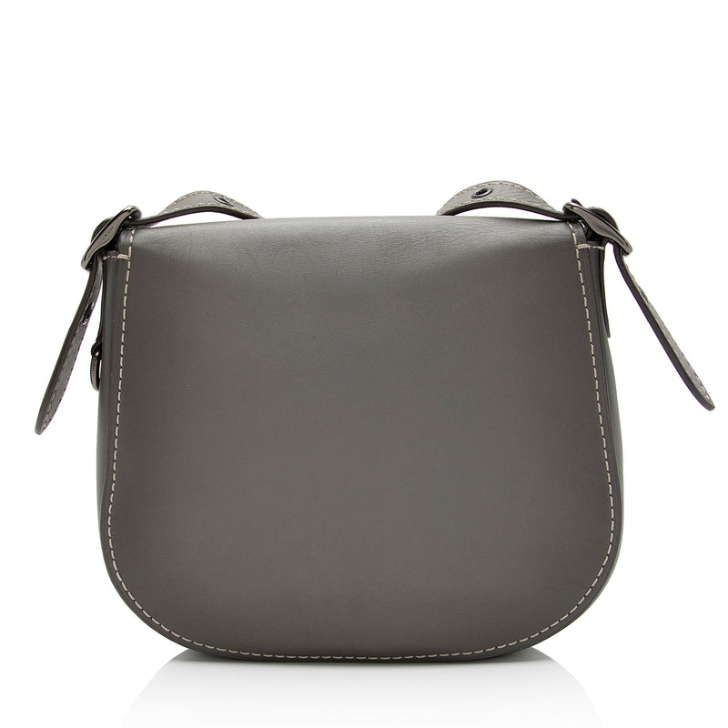 Crossbody Saddle Bag with Big D - Tan Leather DIY Saddle Grey-Presell