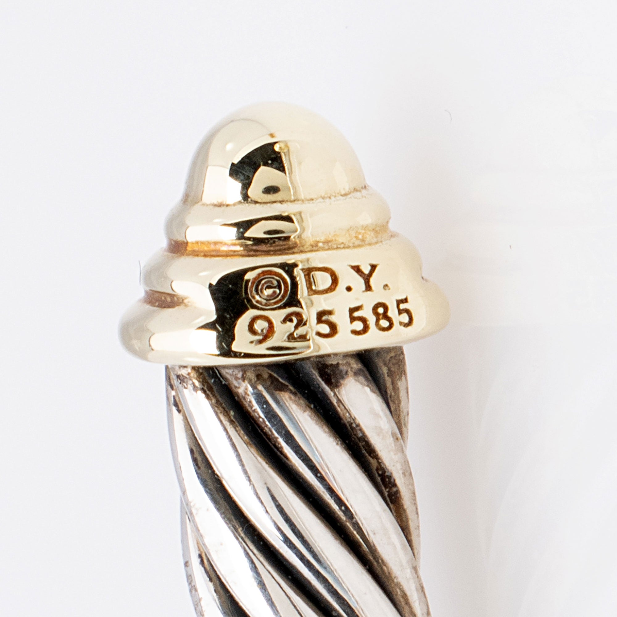 David Yurman 14k Gold Sterling Silver Cable Classics 5mm Bracelet (SHF-E9tSdX)