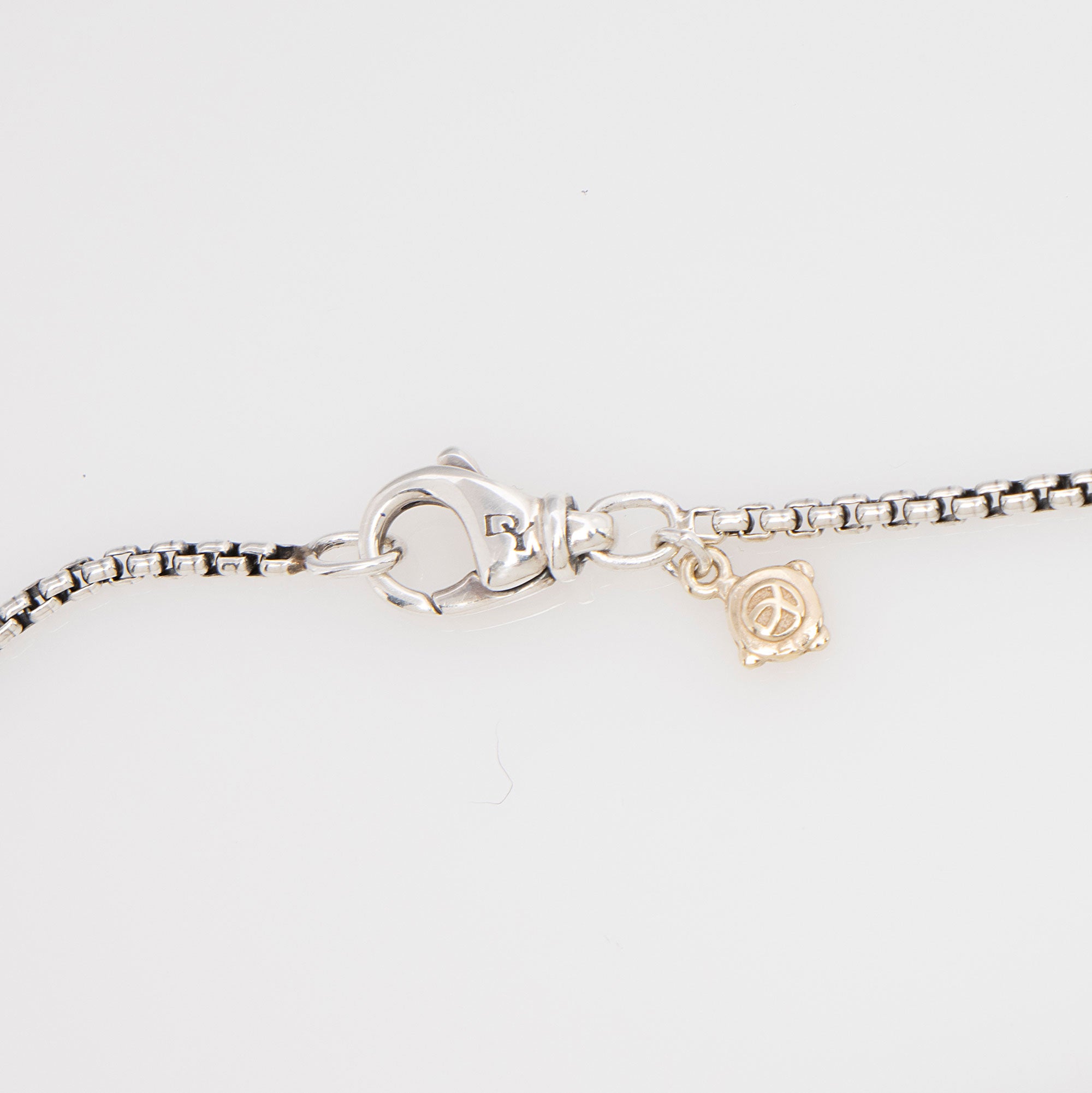 David Yurman Sterling Silver 14k Gold Box Chain Necklace (SHF-zGMUud)